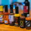 Bottles of hot sauce 